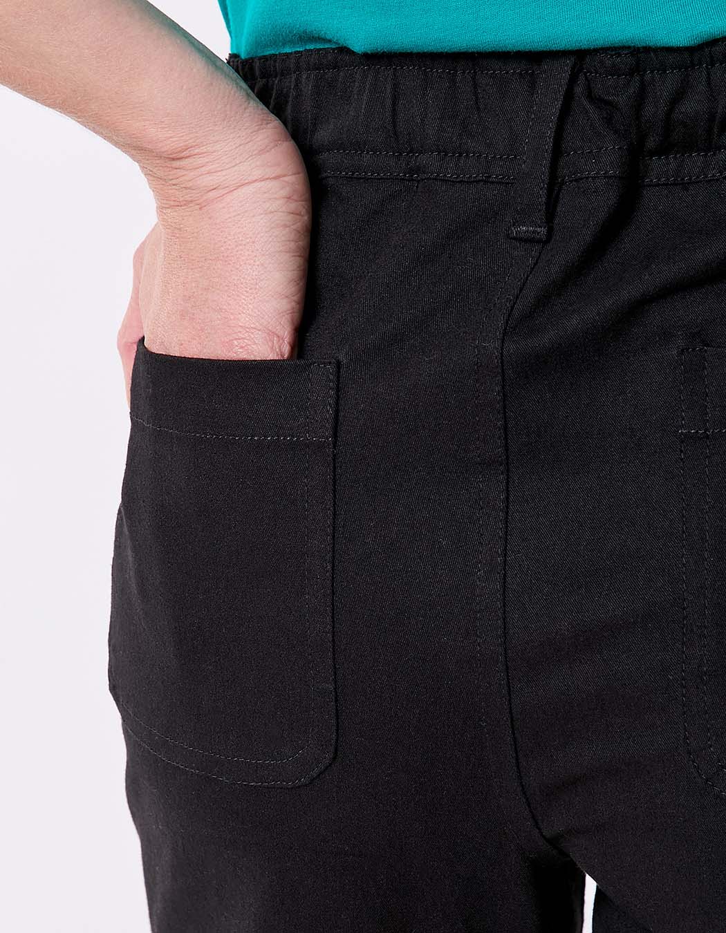 Fitted stretch cotton trousers femme La Fiancée