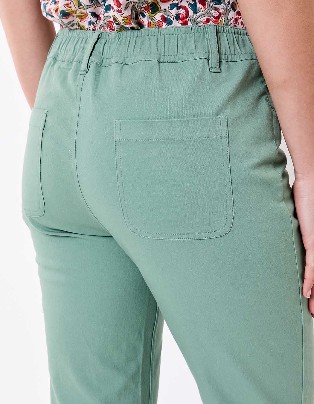 Fitted stretch cotton trousers femme La Fiancée