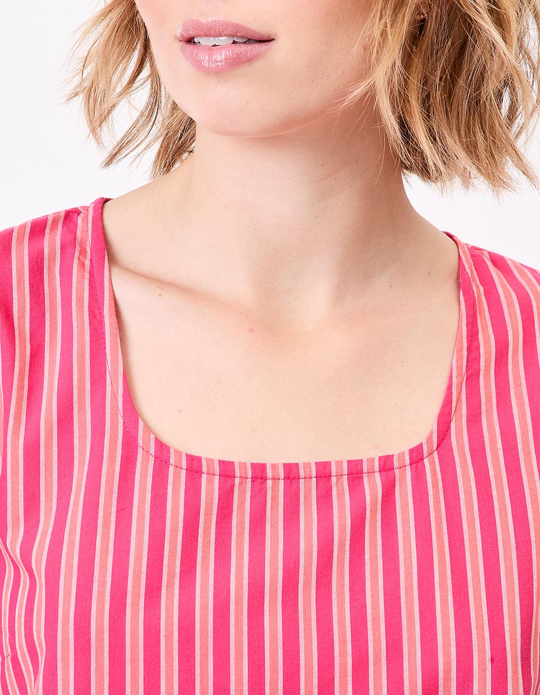 Striped organic cotton dress femme La Fiancée