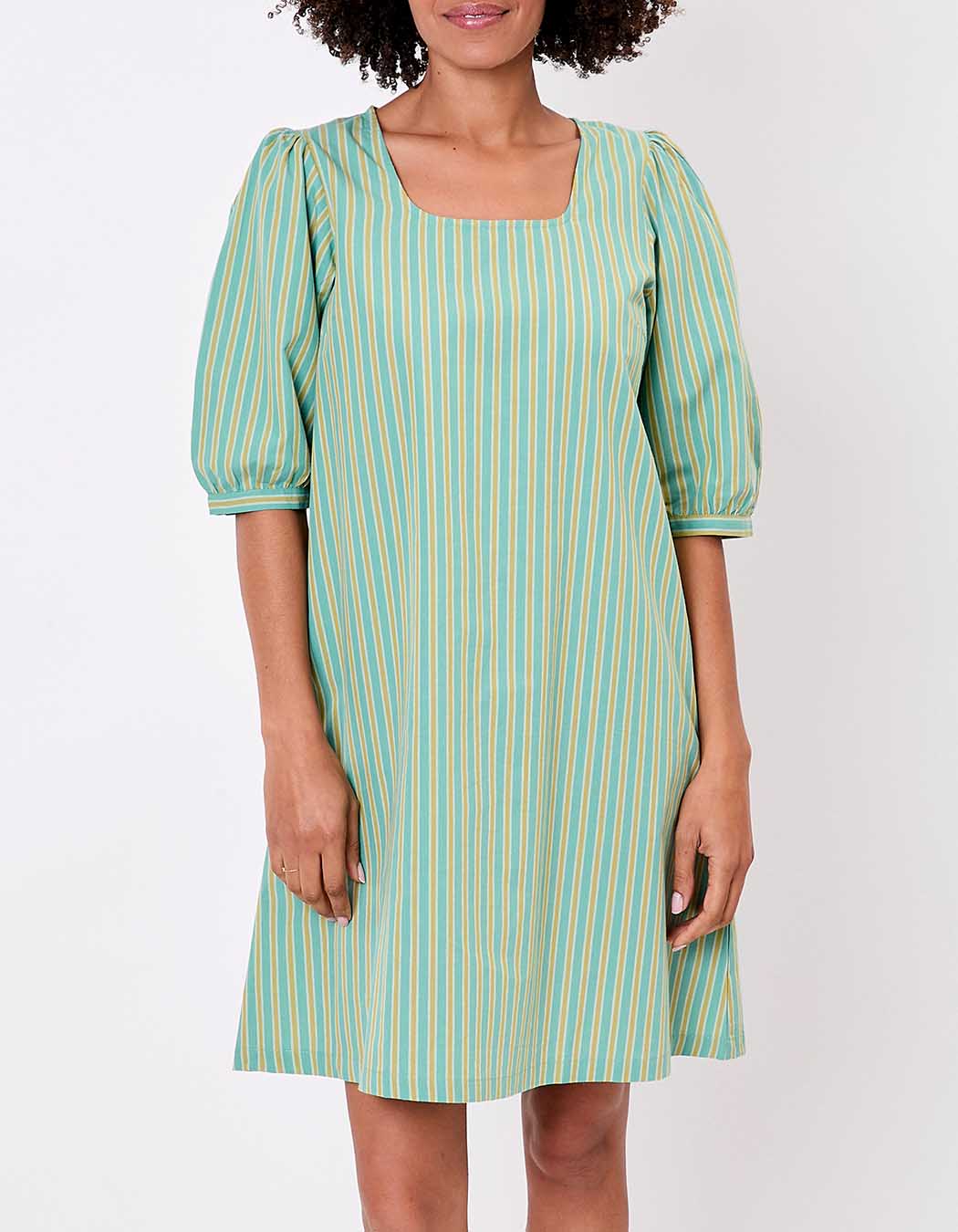 Striped organic cotton dress femme La Fiancée