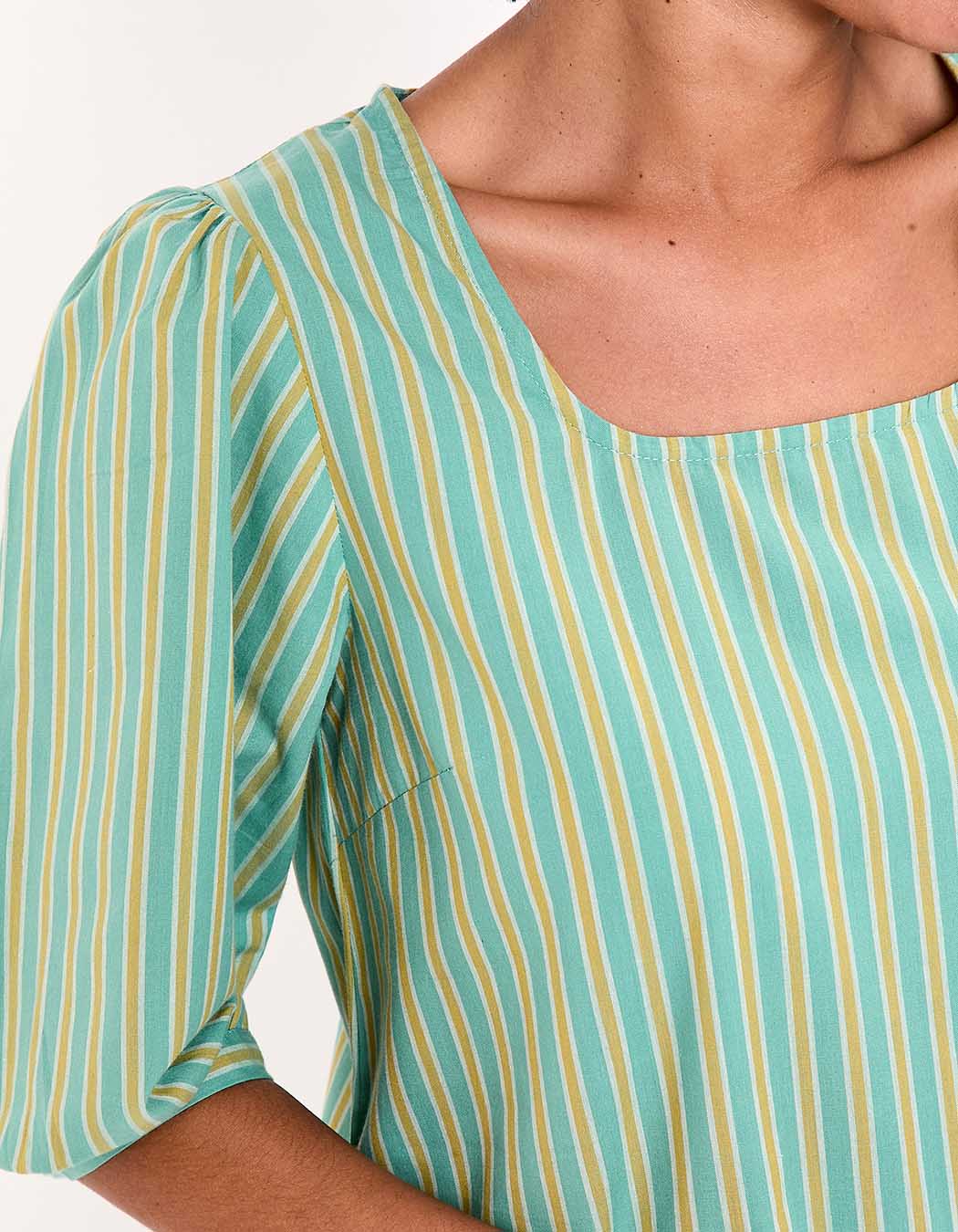 Striped organic cotton dress femme La Fiancée