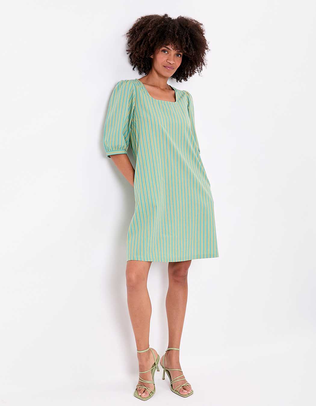Striped organic cotton dress femme La Fiancée