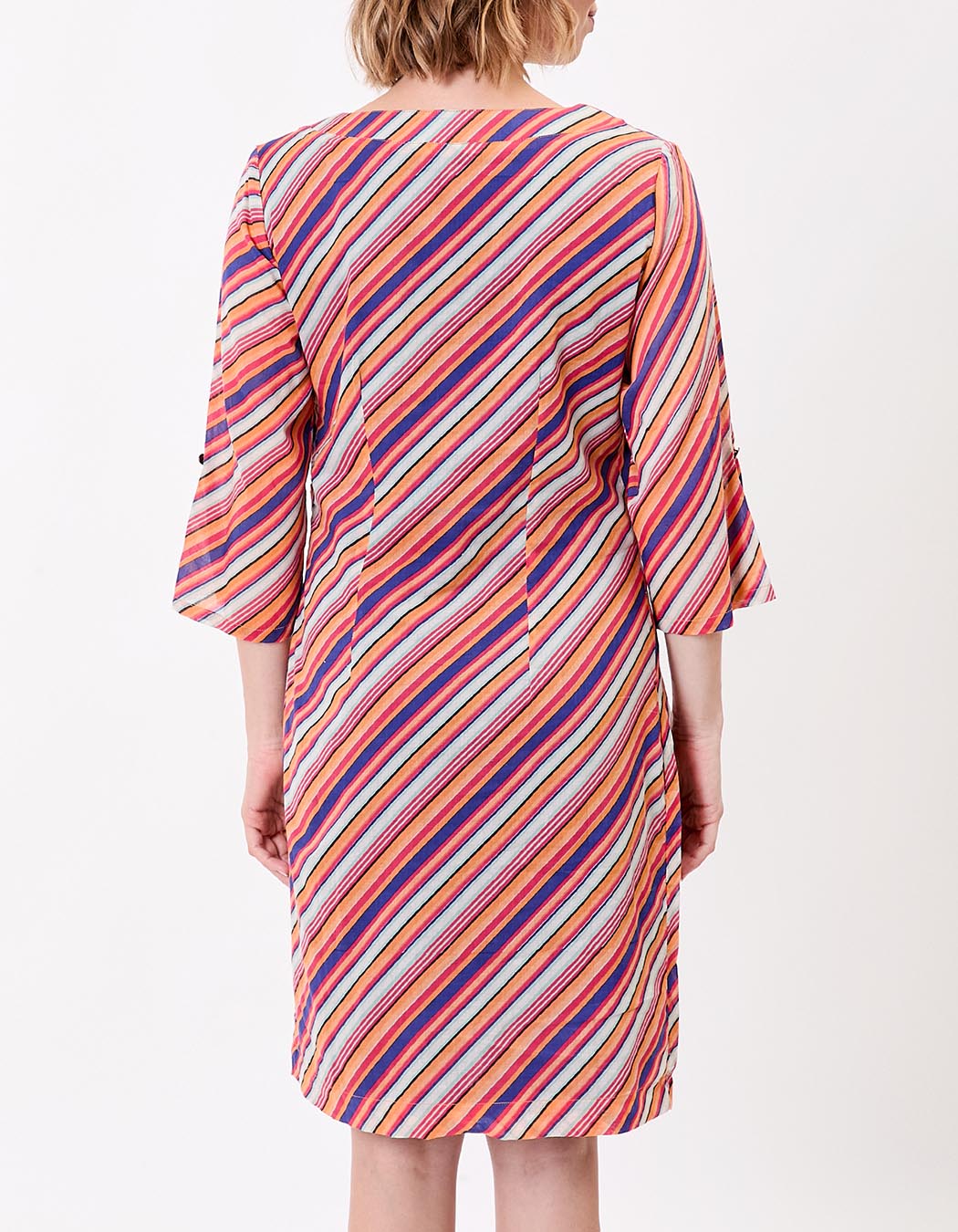 Organic cotton voile Tunisian collar dress femme La Fiancée