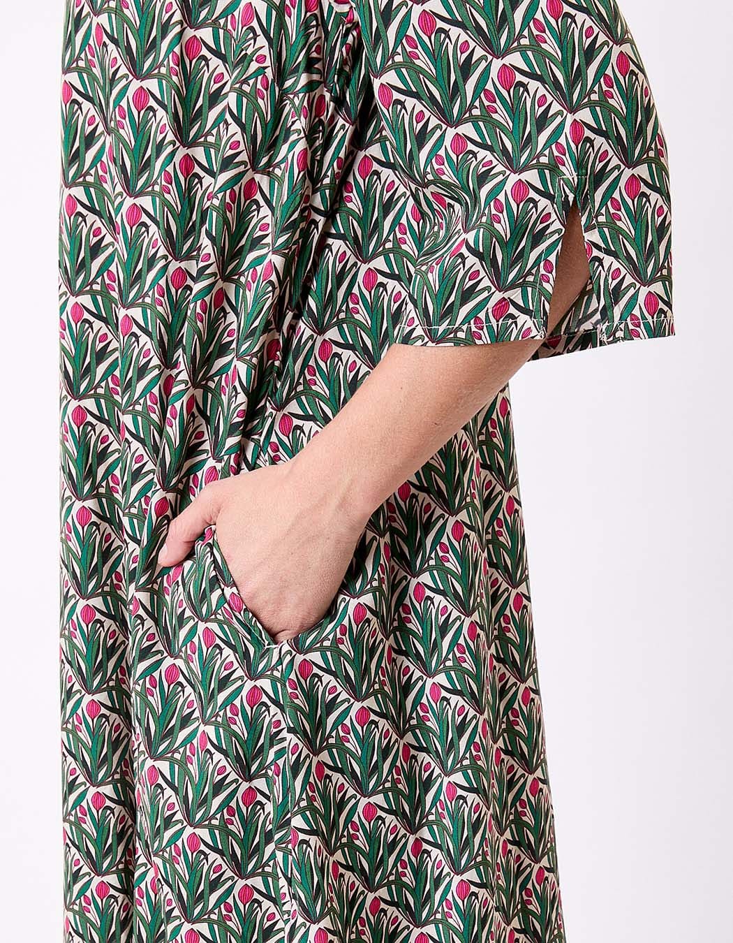Flowy flared dress with 3/5 sleeves femme La Fiancée