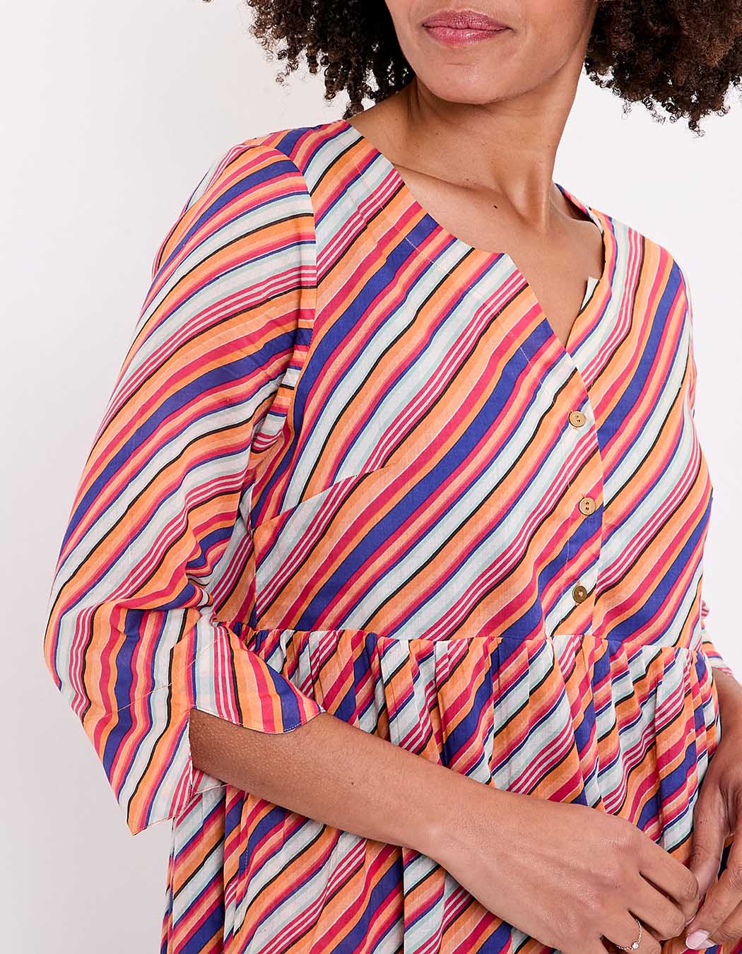 Long printed cotton voile dress femme La Fianc&eacute;e