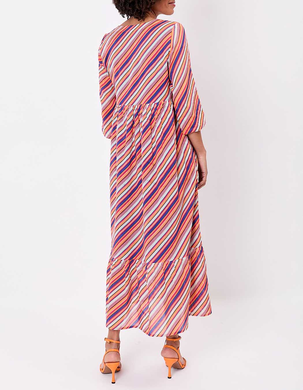 Long printed cotton voile dress femme La Fianc&eacute;e
