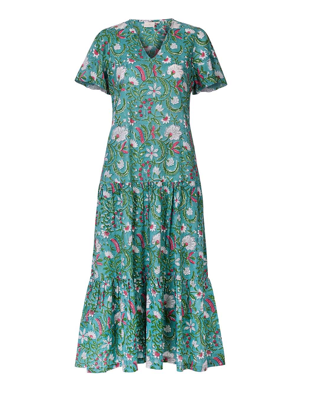 Long cotton dress with ruffles femme La Fiancée