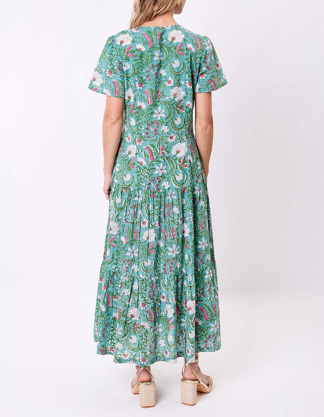 Long cotton dress with ruffles femme La Fiancée