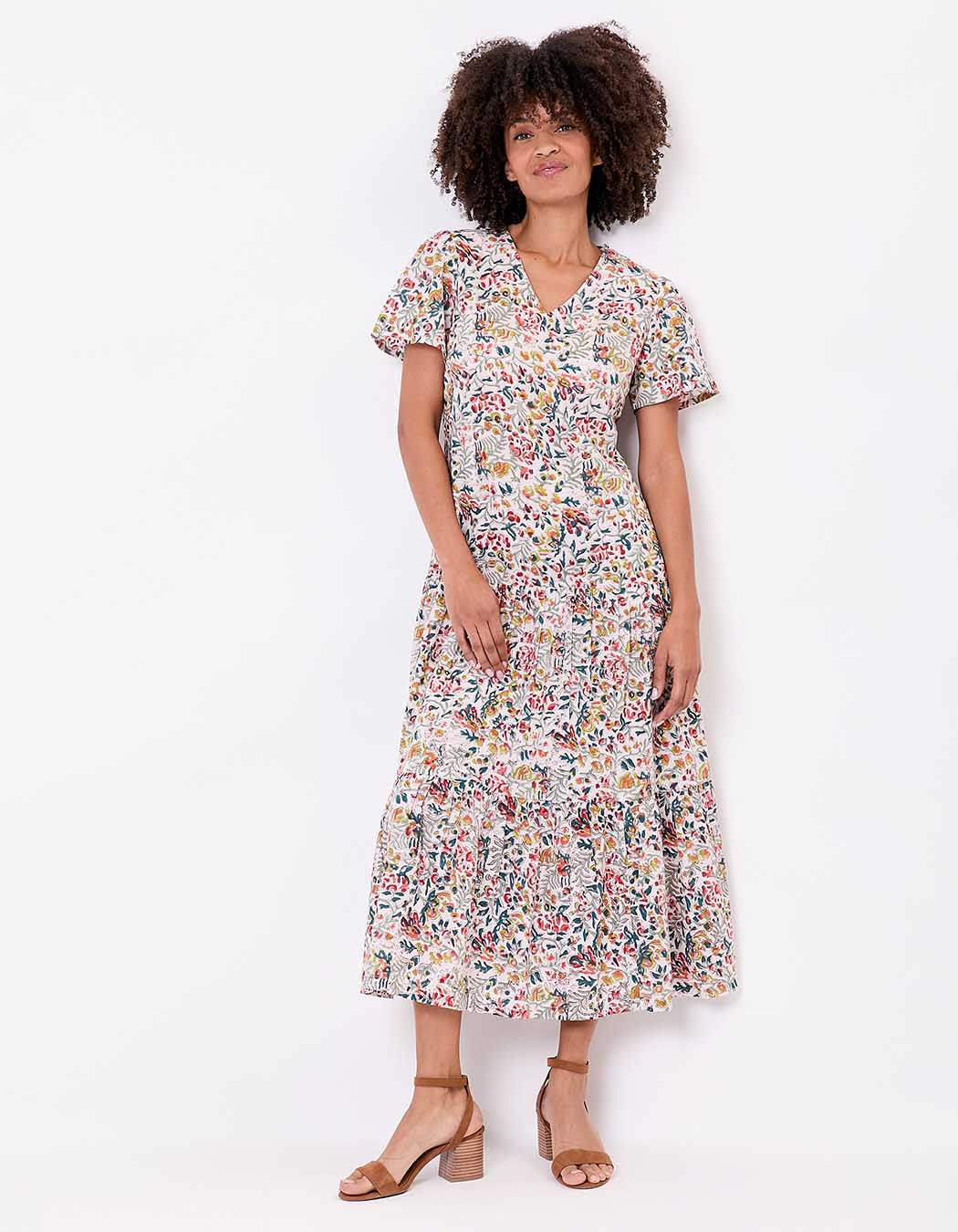 Long cotton dress with ruffles femme La Fianc&eacute;e