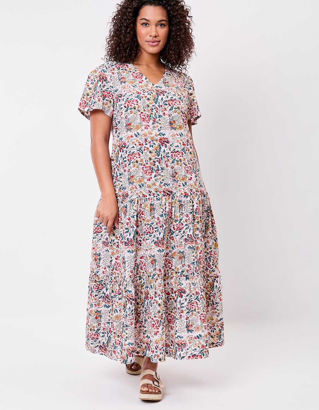 Long cotton dress with ruffles femme La Fianc&eacute;e