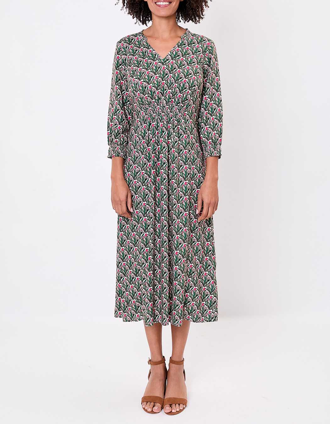 Fitted flowy midi dress femme La Fiancée