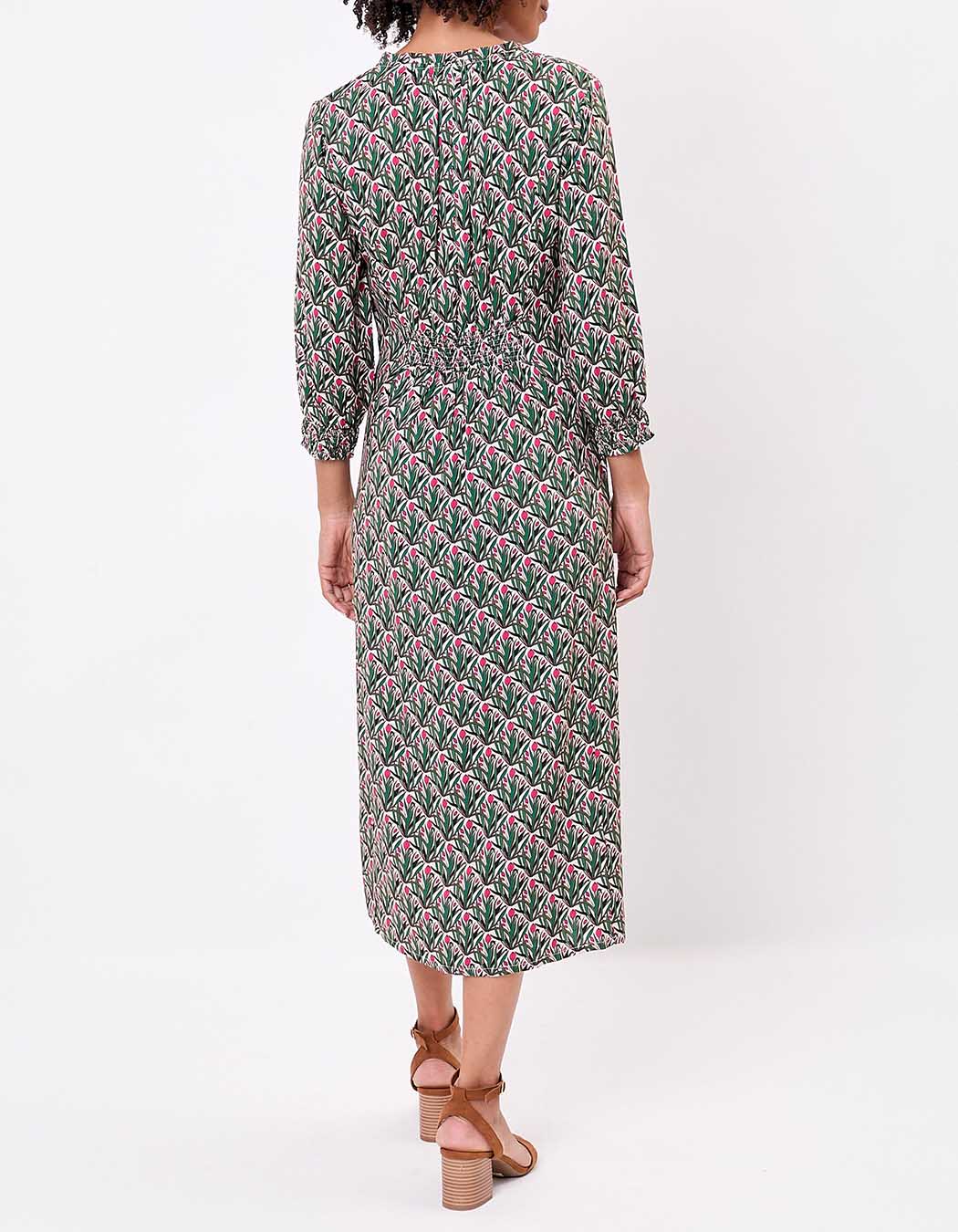 Fitted flowy midi dress femme La Fiancée