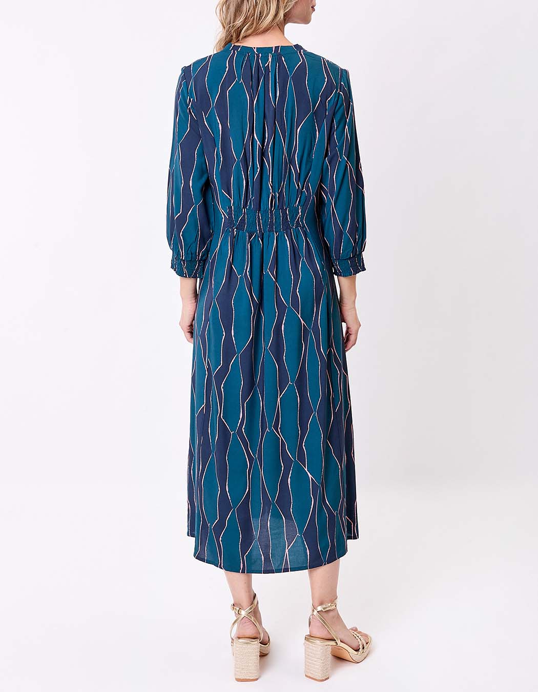 Fitted flowy midi dress femme La Fiancée
