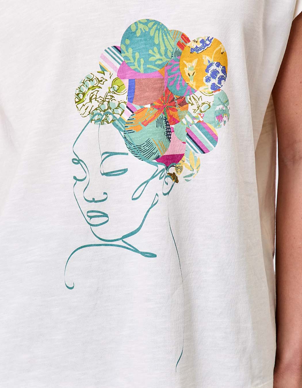 Organic cotton V-neck T-shirt femme La Fiancée