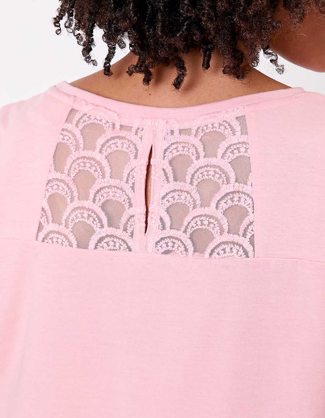 Organic cotton lace T-shirt femme La Fianc&eacute;e