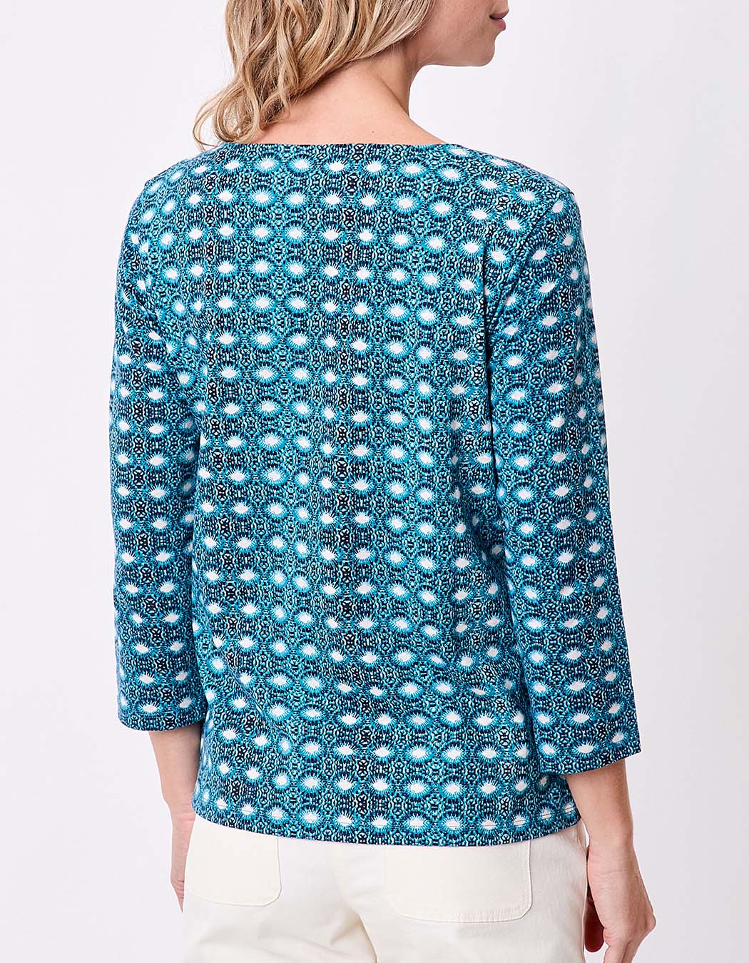 Printed 3/4 sleeve organic cotton T-shirt femme La Fiancée