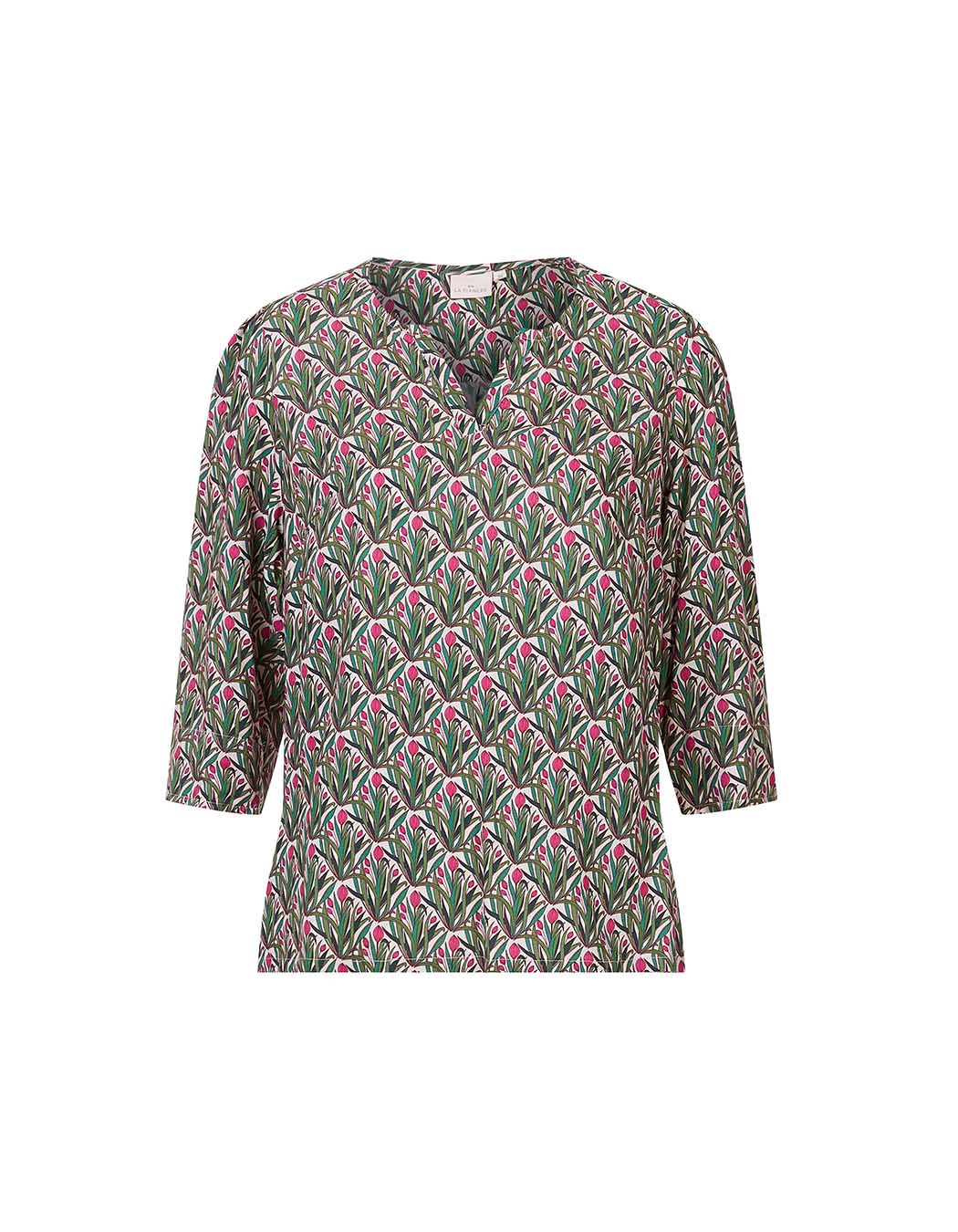 Flowy Tunisian collar blouse femme La Fiancée