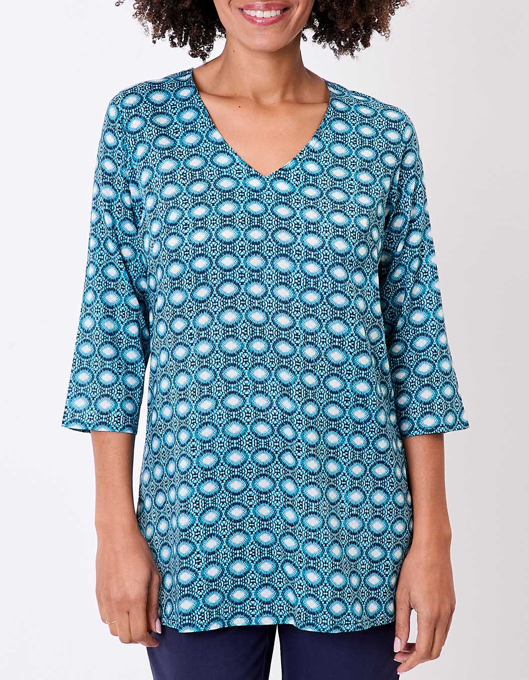 Printed organic cotton women’s tunic femme La Fiancée