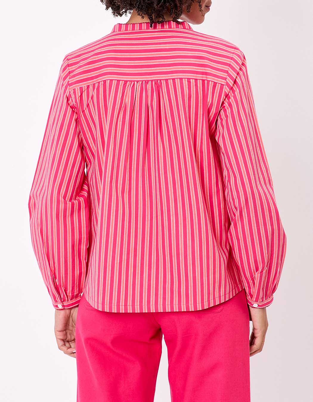 Striped organic cotton long-sleeve blouse femme La Fiancée