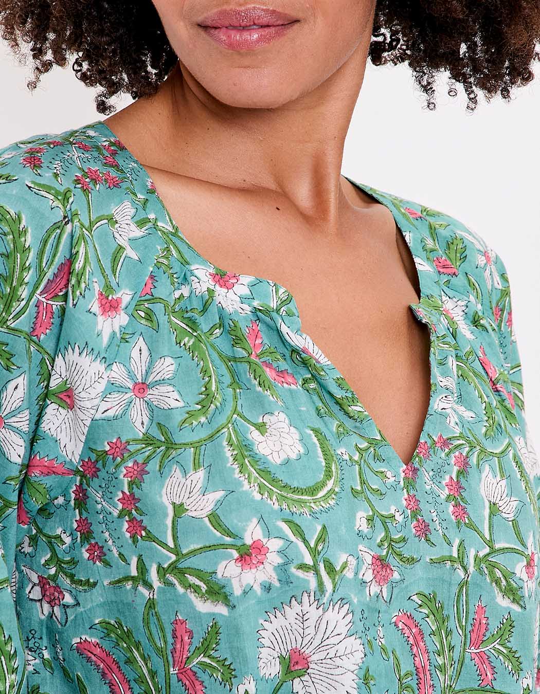 Loose cotton long-sleeve blouse femme La Fianc&eacute;e
