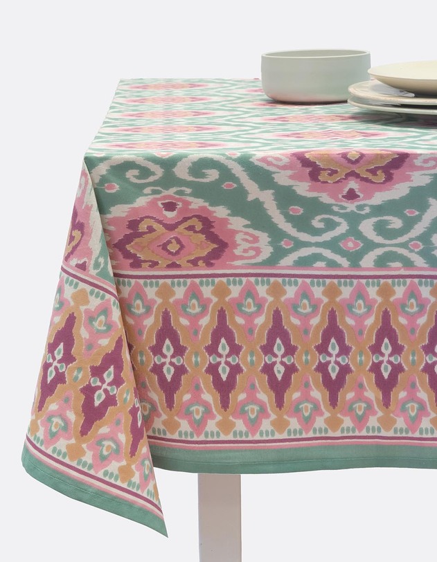 Rectangular printed cotton tablecloth femme La Fianc&eacute;e