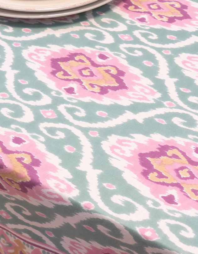 Rectangular printed cotton tablecloth femme La Fianc&eacute;e