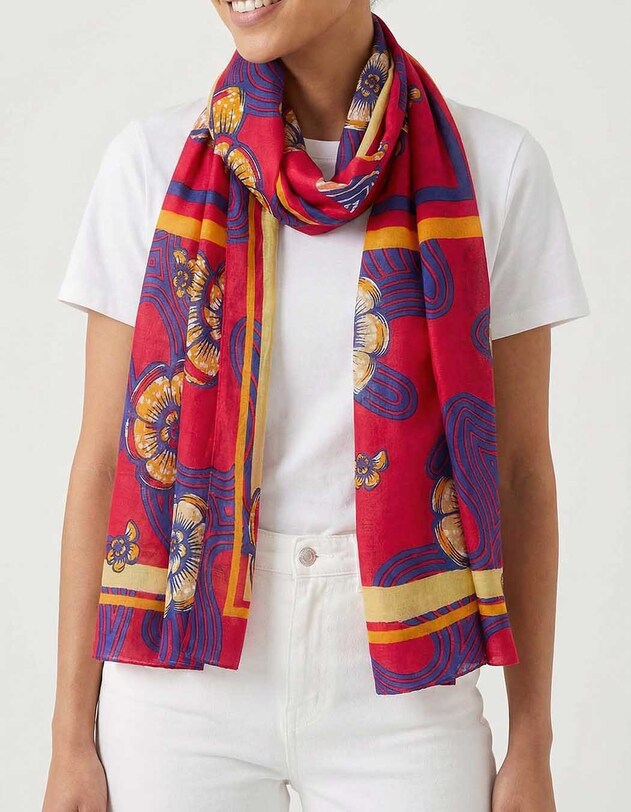 Printed large stole femme La Fianc&eacute;e