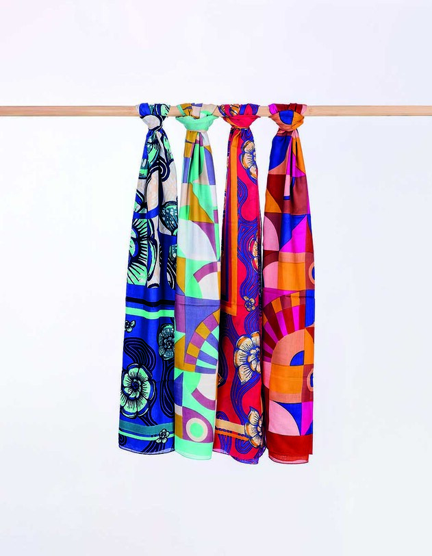 Printed large stole femme La Fianc&eacute;e