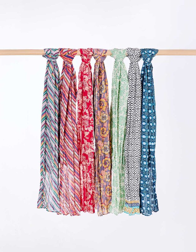 Organic cotton voile scarf femme La Fianc&eacute;e