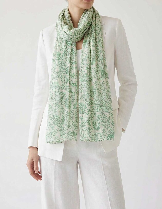 Organic cotton voile scarf femme La Fianc&eacute;e