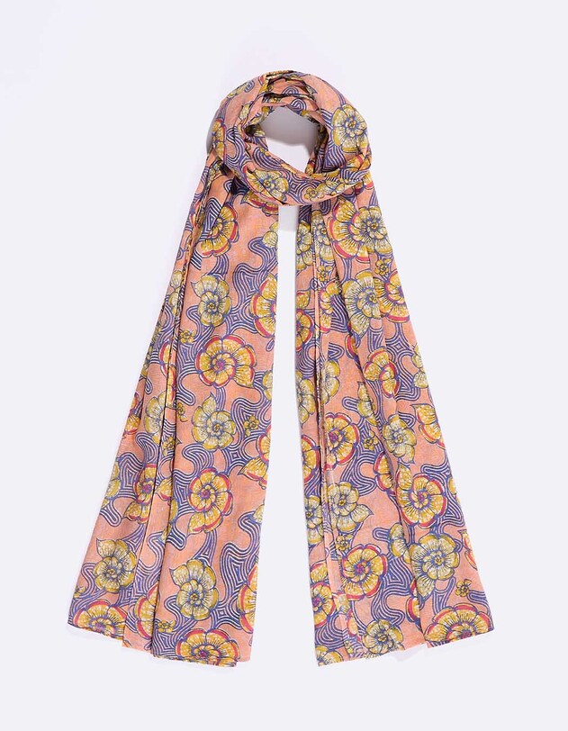 Printed cotton voile pareo femme La Fianc&eacute;e
