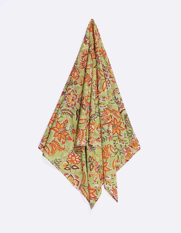 Printed cotton square scarf femme La Fianc&eacute;e