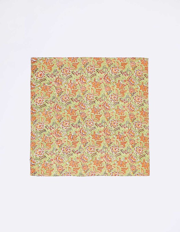 Printed cotton square scarf femme La Fianc&eacute;e