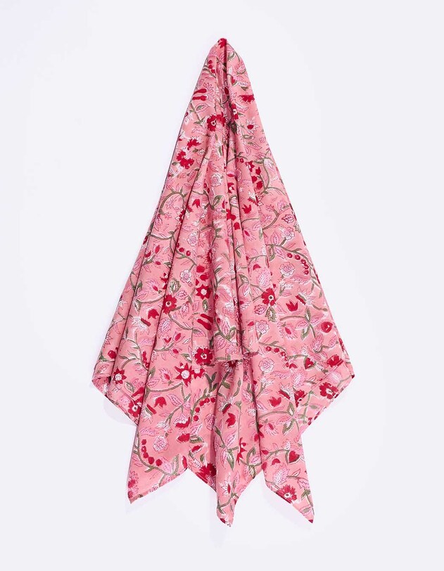Printed cotton square scarf femme La Fianc&eacute;e