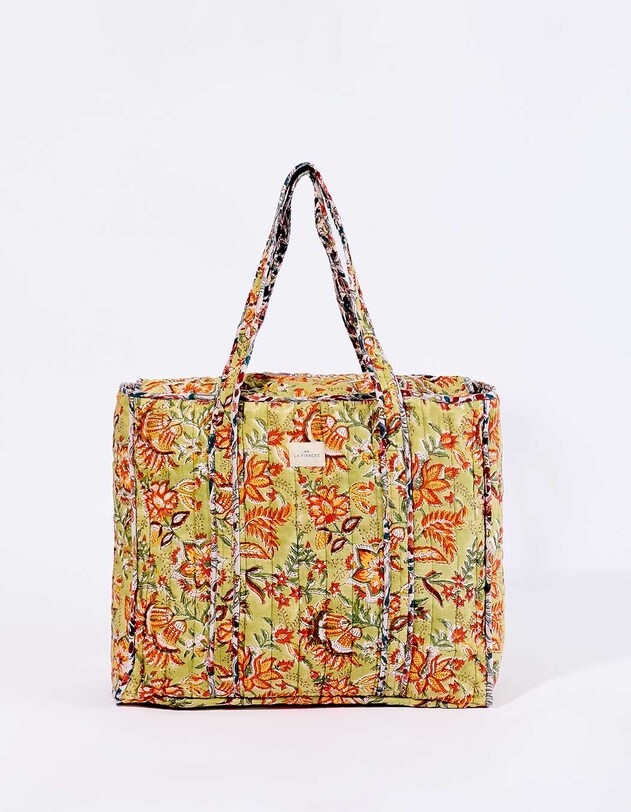 Quilted zippered tote bag femme La Fianc&eacute;e