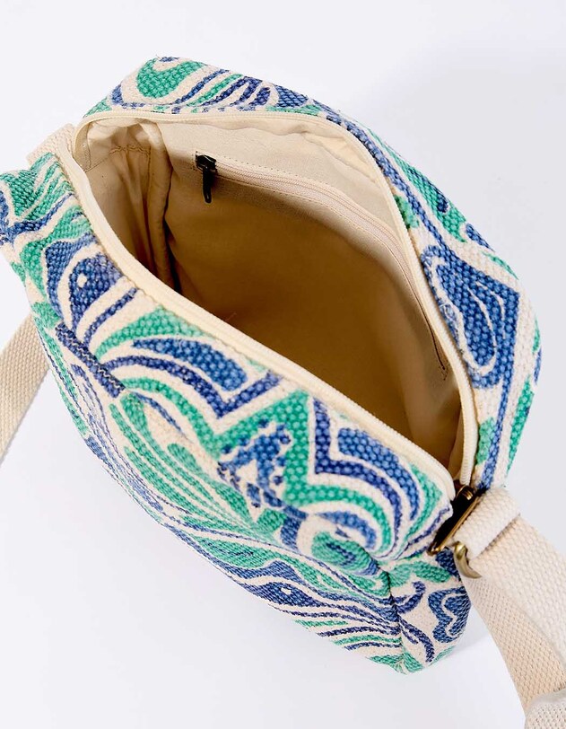 Small rectangular printed cotton bag femme La Fianc&eacute;e