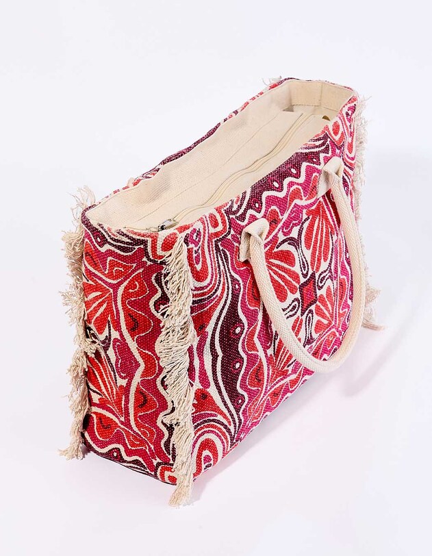 Large printed cotton tote bag femme La Fianc&eacute;e