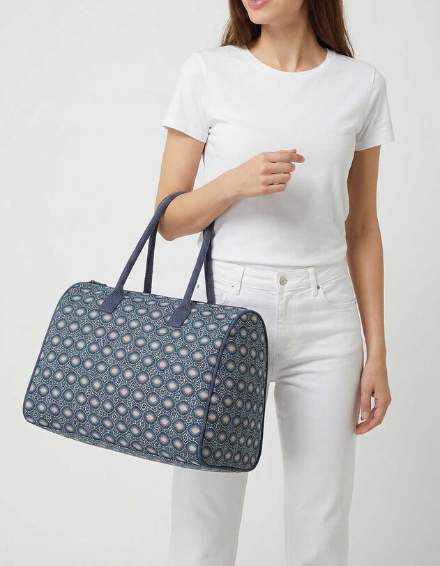 Large zippered cotton weekend bag femme La Fianc&eacute;e