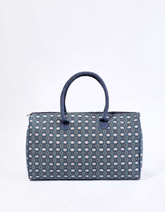 Large zippered cotton weekend bag femme La Fianc&eacute;e