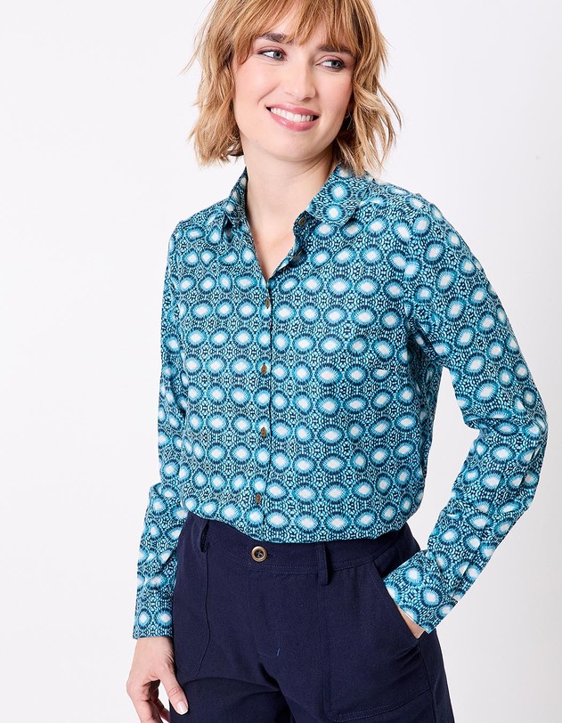 Straight organic cotton voile shirt femme La Fianc&eacute;e