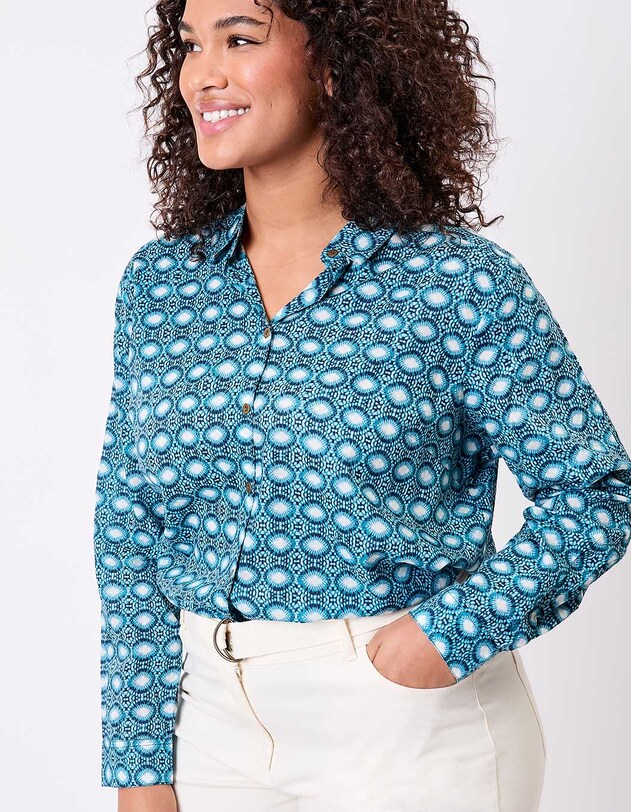 Straight organic cotton voile shirt femme La Fianc&eacute;e