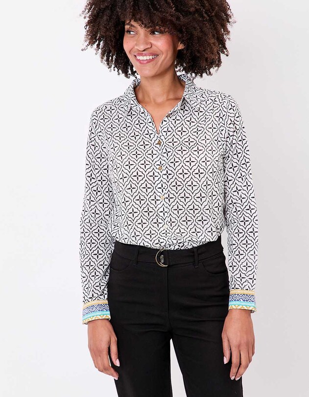Straight organic cotton voile shirt femme La Fianc&eacute;e