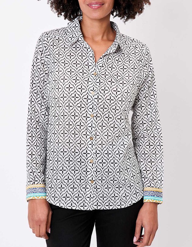 Straight organic cotton voile shirt femme La Fianc&eacute;e