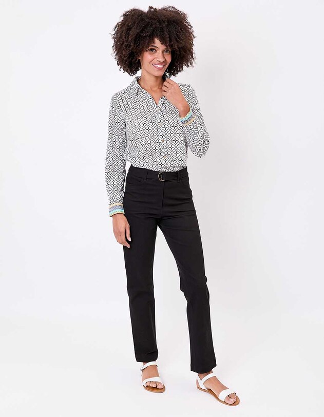 Straight organic cotton voile shirt femme La Fianc&eacute;e