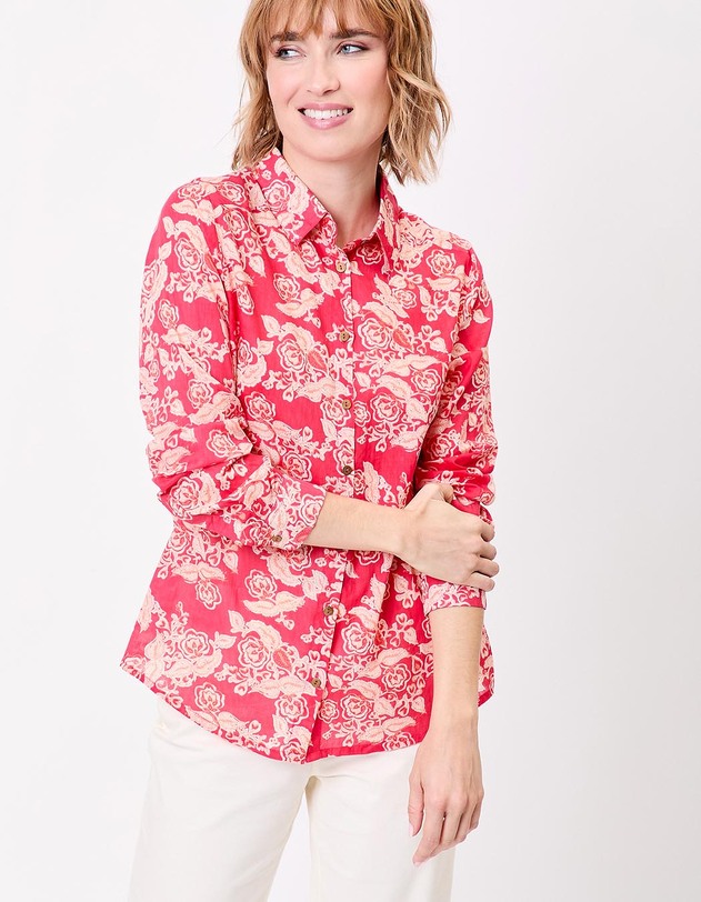 Straight organic cotton voile shirt femme La Fianc&eacute;e