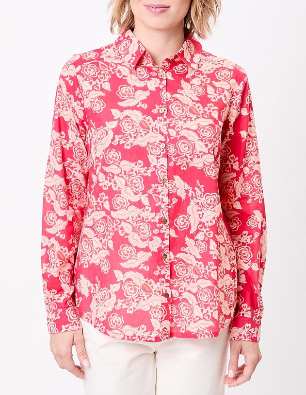 Straight organic cotton voile shirt femme La Fianc&eacute;e