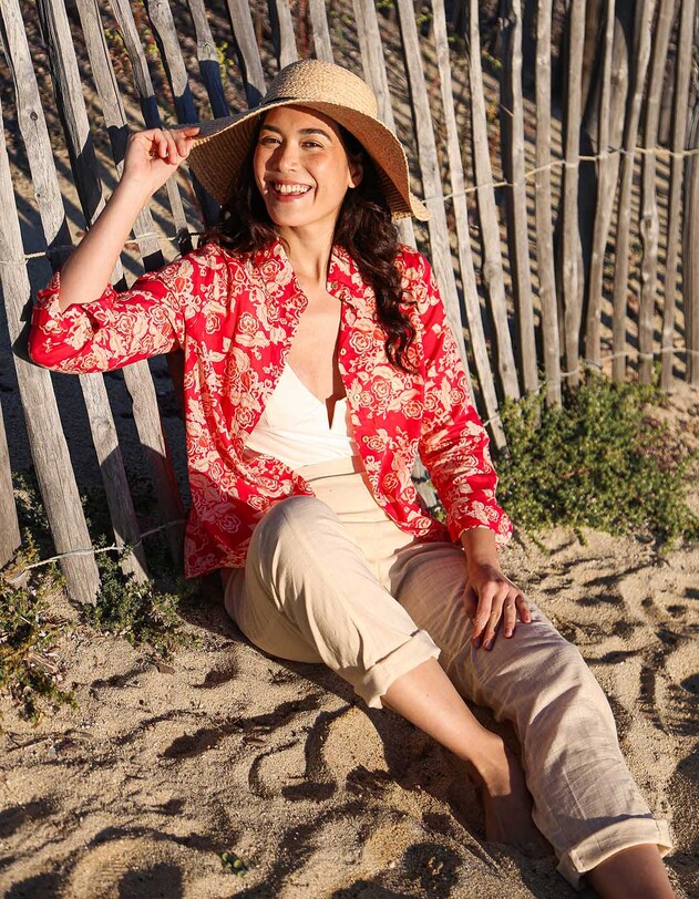Straight organic cotton voile shirt femme La Fianc&eacute;e