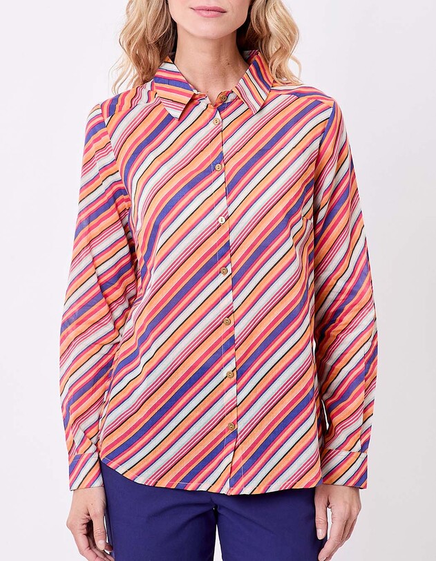 Straight organic cotton voile shirt femme La Fianc&eacute;e