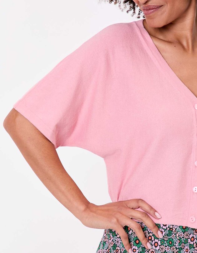 Plain short knit cardigan femme La Fiancée