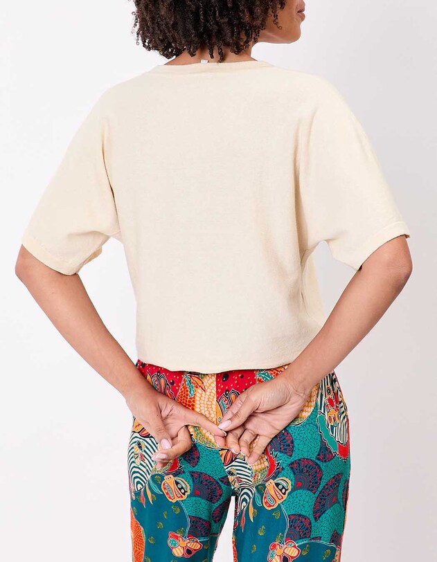 Plain short knit cardigan femme La Fianc&eacute;e